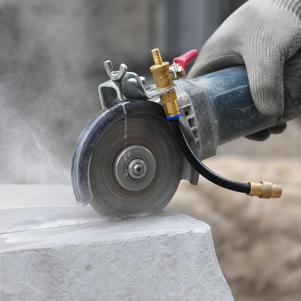 Spray Suppression for Cutting Machine and Angle Grinder, Control Attachment