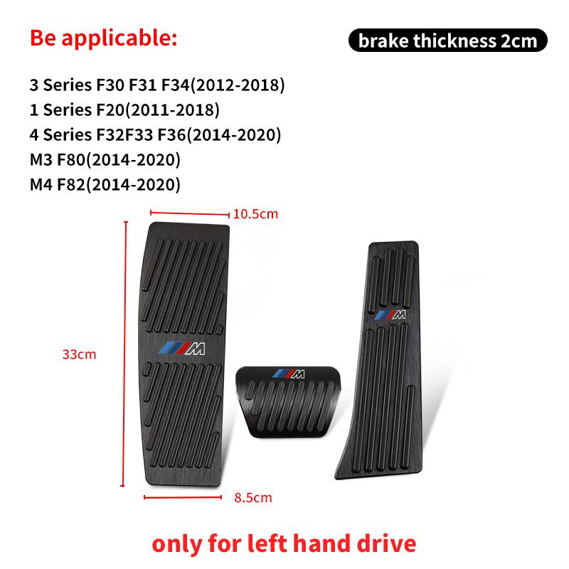 2025 Hot Foot Rest Fuel Brake Gas Pedal Pads Covers Car Accessories For BMW 3 5 Series M3 M4 E90 F10 F30 F15 F25 F20 F32 F48 X5