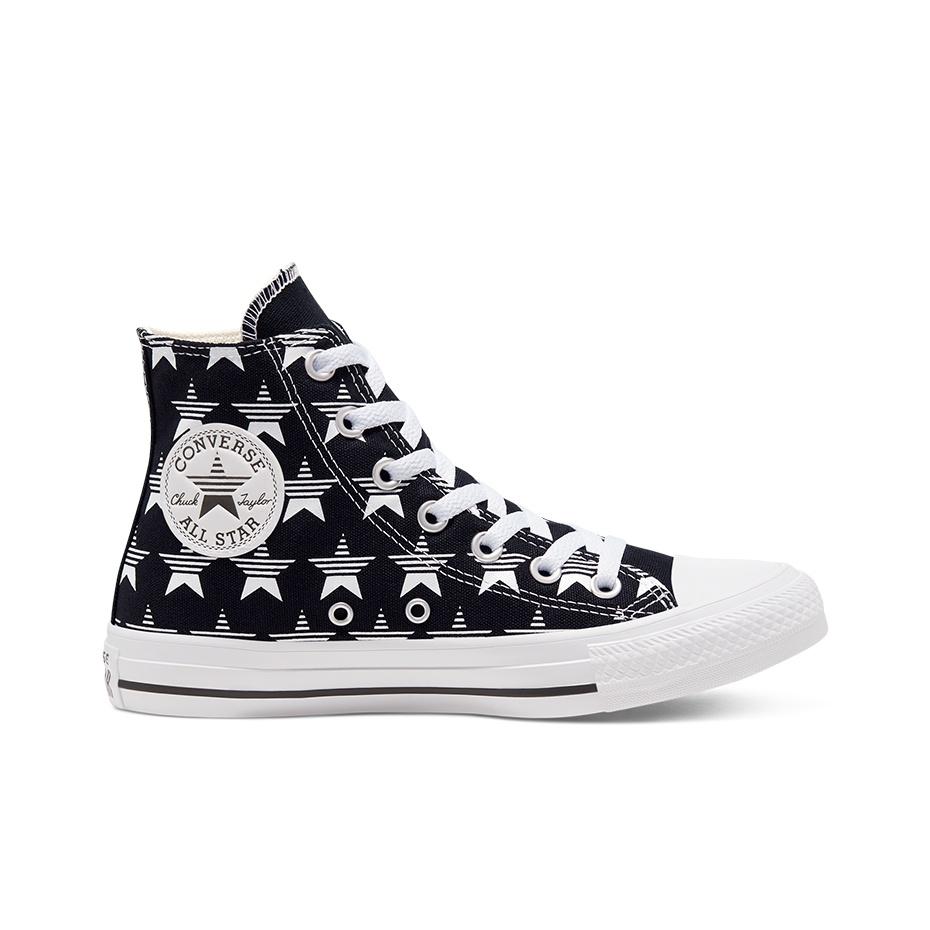 Converse Chuck Taylor All Star Bequeme High-Top Canvas Schuhe Unisex Sneaker Schwarz Weiß 168808C