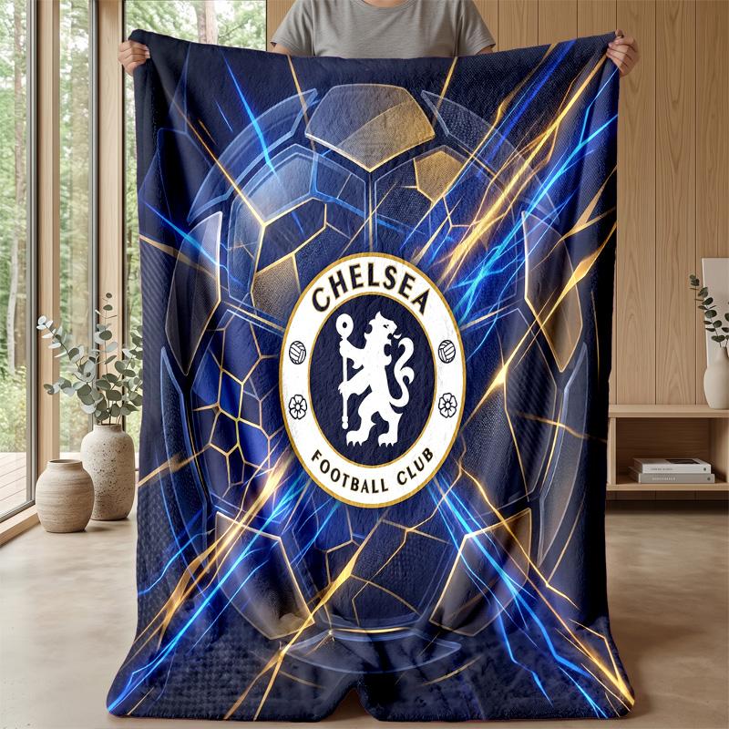 Chelsea FC Theme blanket Soft Flannel Blanket Plush Throw Blanket Cozy Sofa Bed Blanket for Home Decor