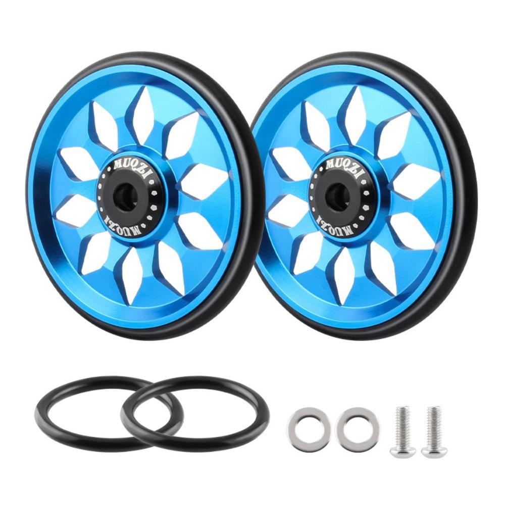 Replacement Bicycle Easywheel 60mm Bike Auxiliary Wheels Bike Easy Wheels Folding Bike синий