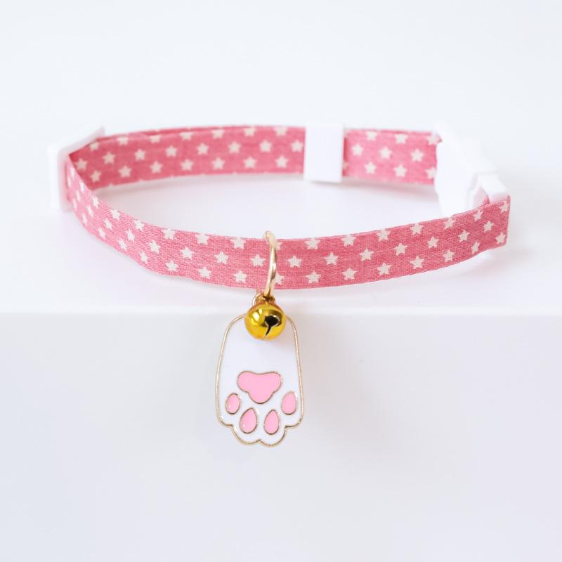 Ins fresh style Cat Collar Safety Breakaway Small Dog Tie Adjustable Necklace Strap for Puppy Kittens pet cats neck with bell