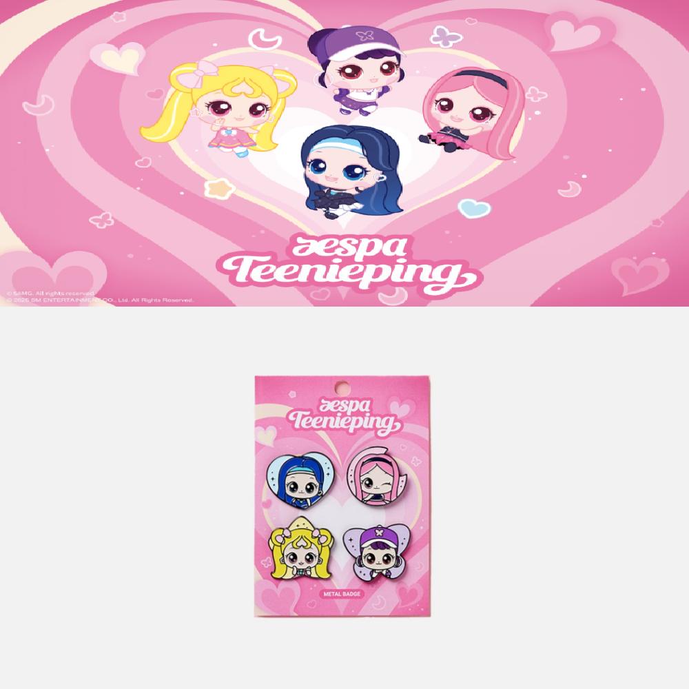 

Набор металлических значков Teenieping X aespa