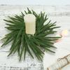 Artificial Pineneedle Wreath Candle Ring Christmas Candle Holder Garland Wedding Party Festival Table Centerpiece Decoration