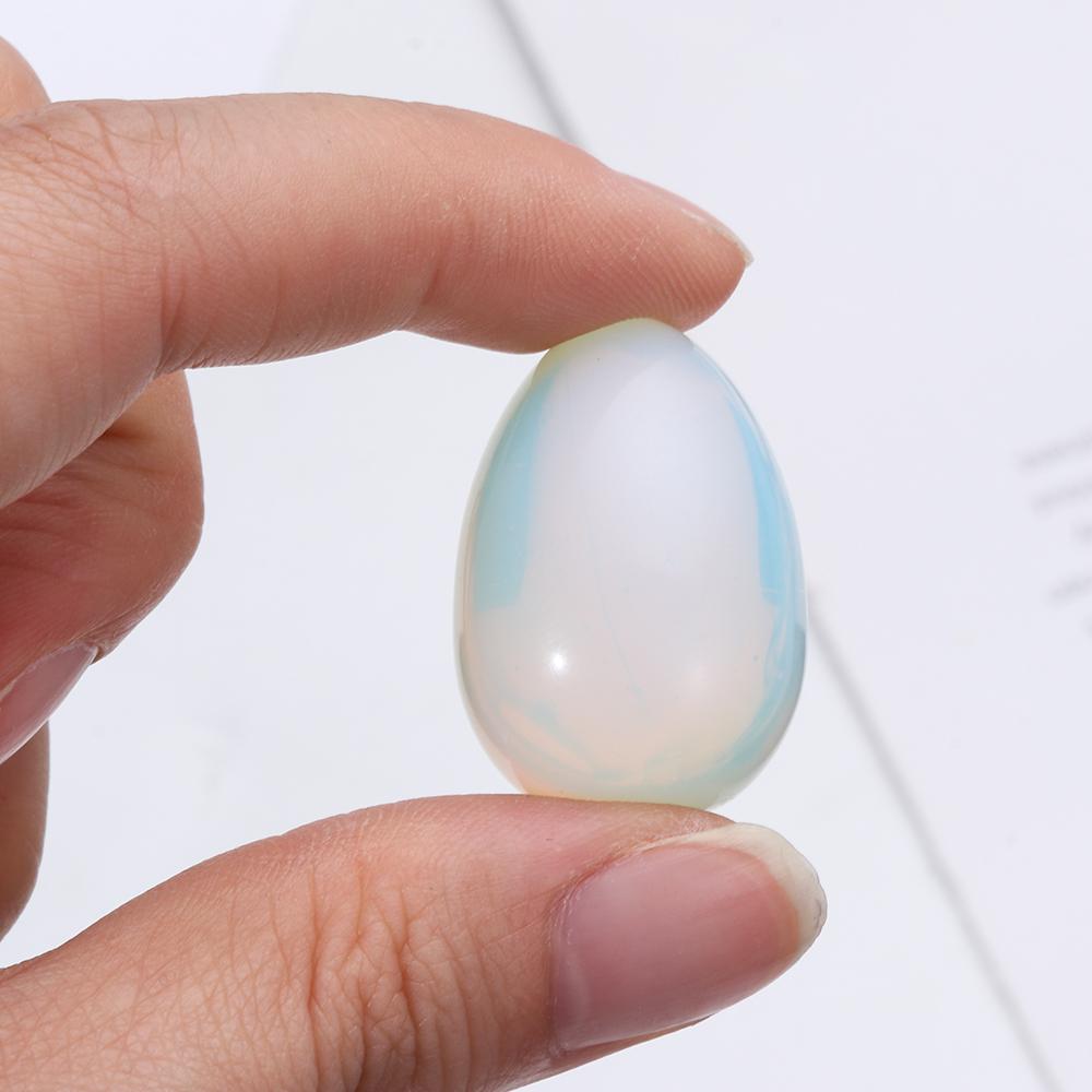 Statue Blue Point Jade Weißer Kristall Heilstein Naturstein Heilung Mini Ornament Ei Muster