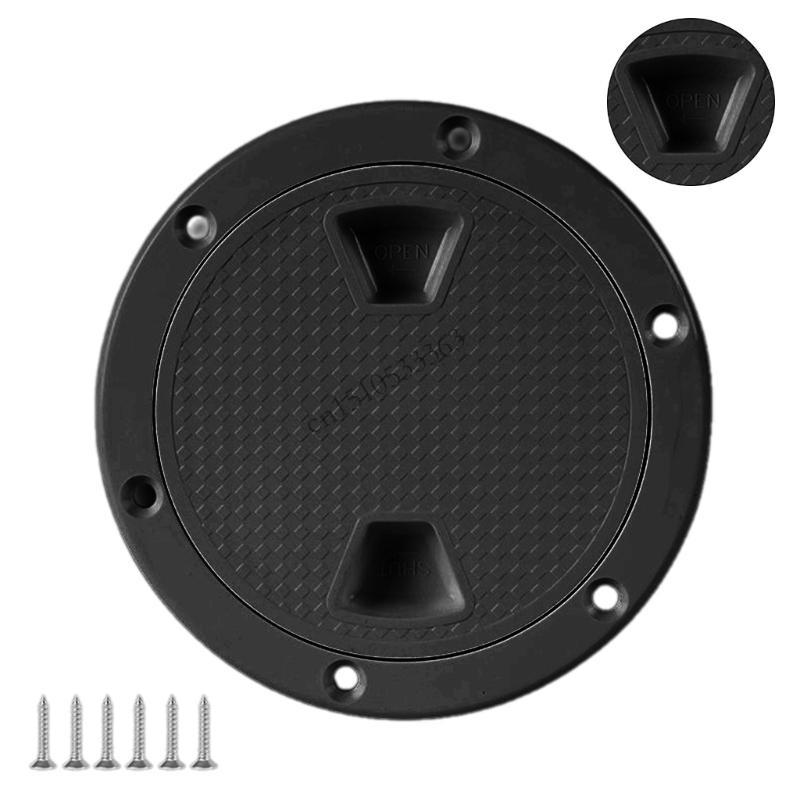 090E Not Corrosive ABS Boat Access Hatches 4/6/8 Inch Round Deck Inspection Cover Screw Out Access Plate Long Service Cover