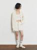 HALF DEVIL US Knit V-Neck Collared Cardigan_Ivory