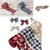 Dog Decorative Red Paw Christmas Ribbon Soft Quality Fabric For Stylish Crafting Decor And