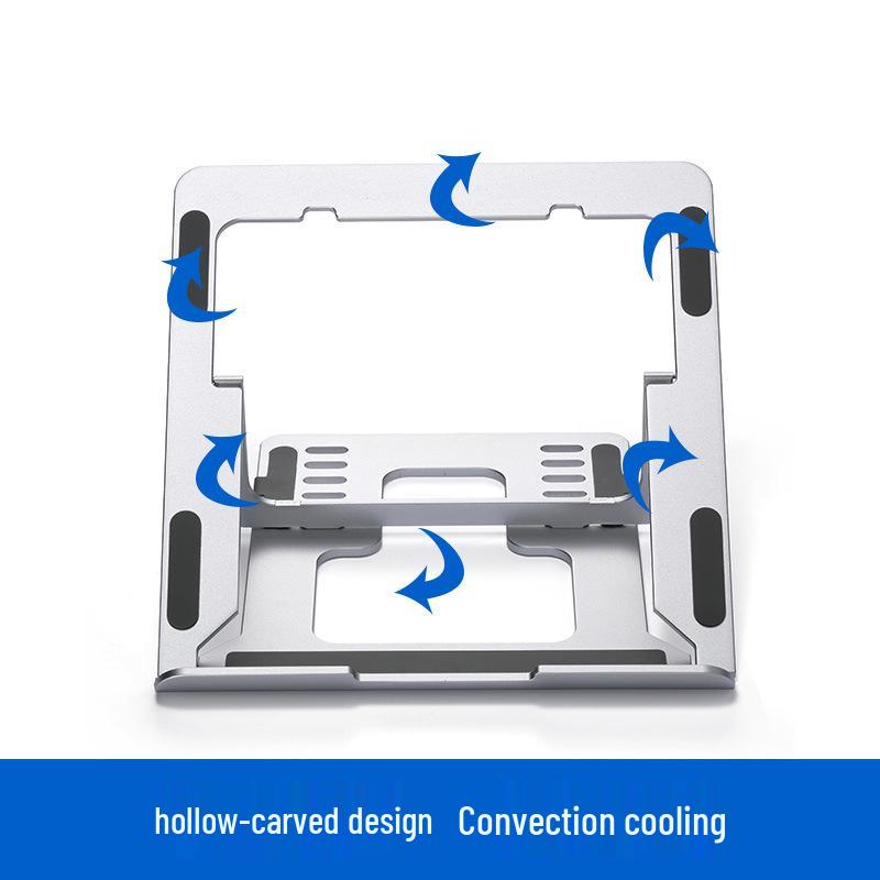 Adjustable Aluminum Laptop Stand: Foldable, Portable Cooling Desk for Office & Gaming