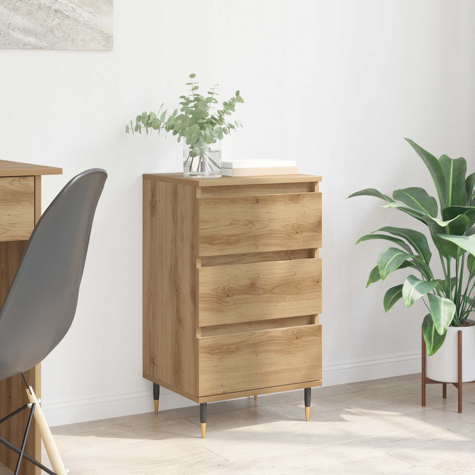 vidaXL Sideboard Artisan-Eiche 35 x 40 x 70 cm Holzwerkstoff braun