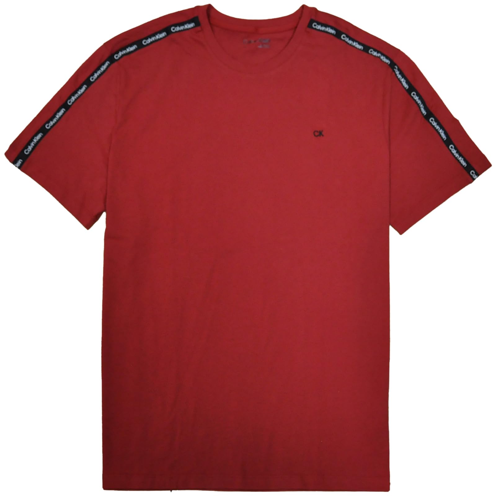 

Calvin Klein Crew Neck Short Sleeve with Shoulder Size L [Calvin Klein] Men s T-Shirt Logo, Red, [Used]