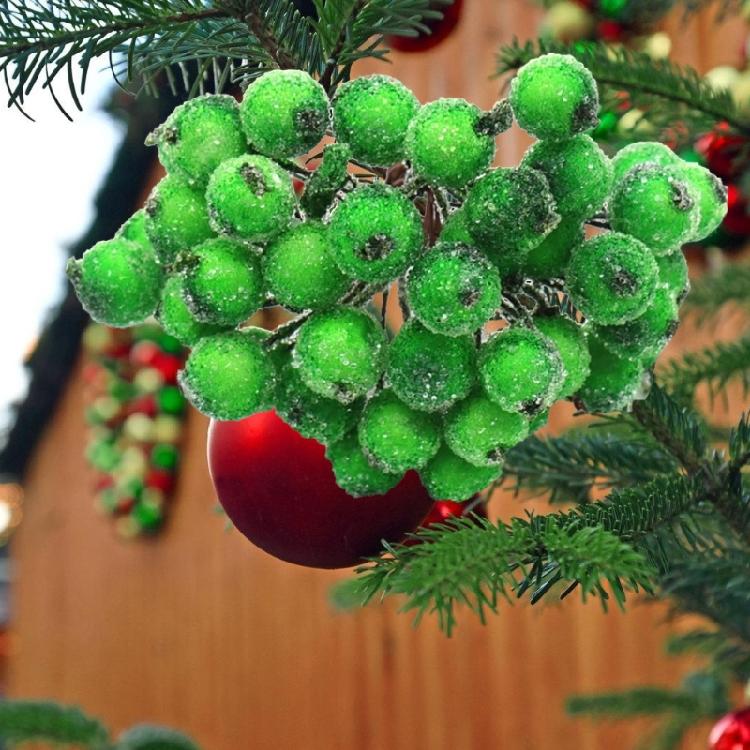 Pack of 40 Artificial Foam Berries Christmas Bright Faux Berries for Enhancing Holiday Decors and Handmade Projects