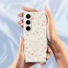 For Samsung Galaxy S24 FE Case Small Flower Pattern Printing Straight Edge TPU Phone Back Cover