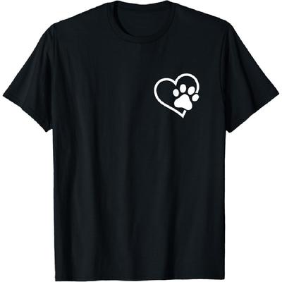 Heart with Paw For Cat or Dog Lovers T-Shirt for Men Women Girls Kids