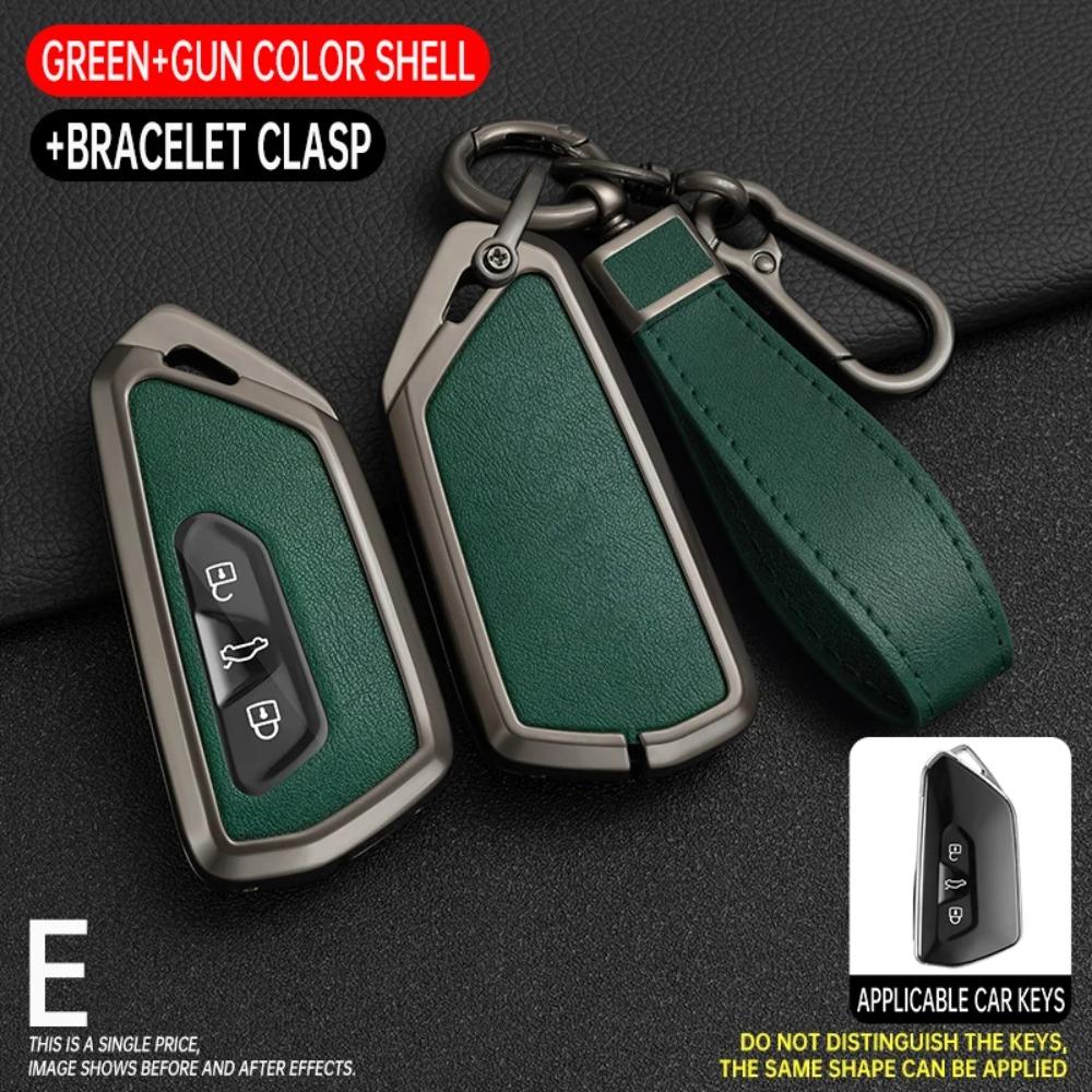 Alloy Car Key Case Cover for VW Volkswagen Golf 8 MK8 ID.3 ID.4 Cupra Skoda Octavia A8 SEAT Leon MK4 2020 2021 Formentor Tarraco