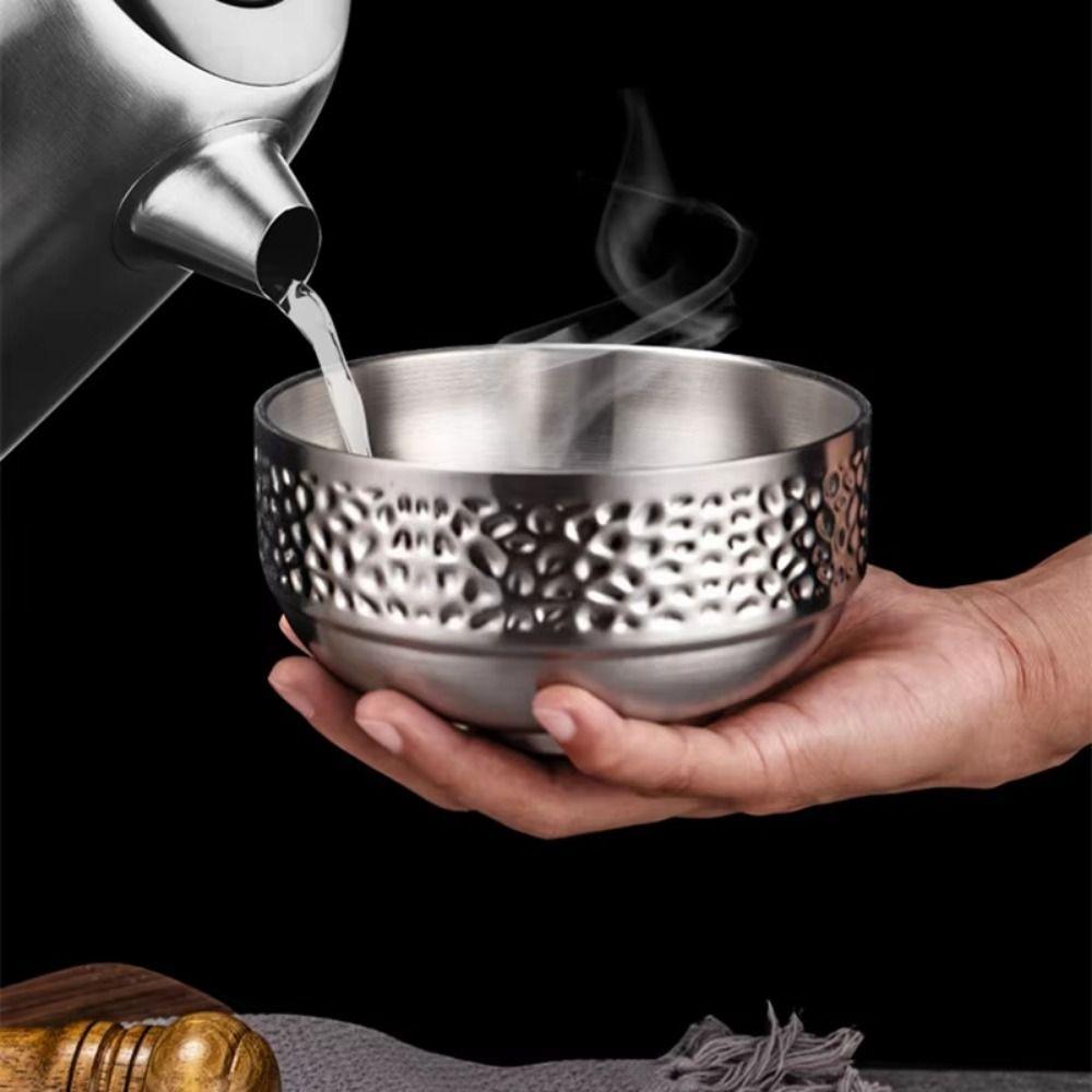 Double Layer Ice Cream Bowl Thickened Anti Scald Children's Insulated Bowl Reusable Heat Insulation Salad Soup Bowl