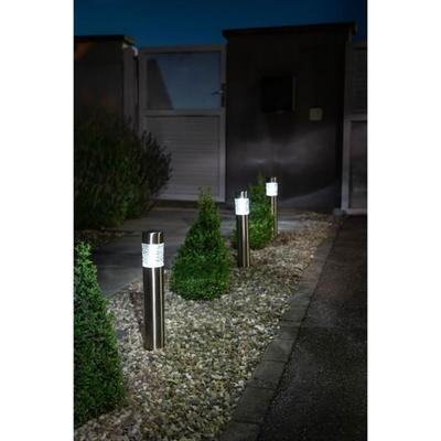 Paslanmaz çelik güneş enerjili direk - GALIX - 0.13W - 10 Lümen - 8 saat aydınlatma - 1 beyaz LED