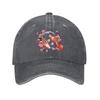 Carpe Koï Japonaise Fleur de Cerisier Casquettes de Baseball Décontractées Usées Lavées Snapback Style Unisexe Extérieur Été Chapeaux Casquette Cadeau