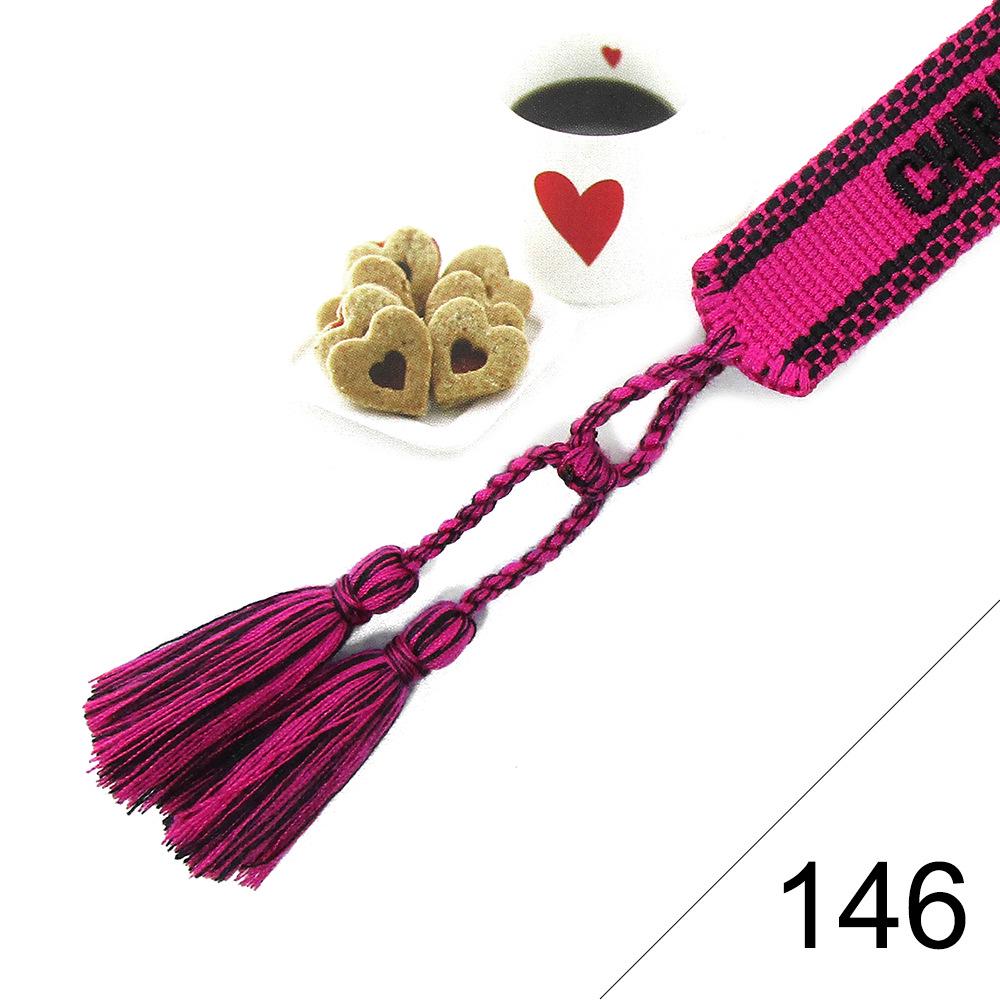 Custom Bohemian Embroidered Bracelet with Tassel and Woven Rope - Handmade Jewelry for Couples and Women