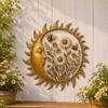 Weatherproof Metal Wall Art Aged Finish Outdoor Garden Decor  Outdoor Garden