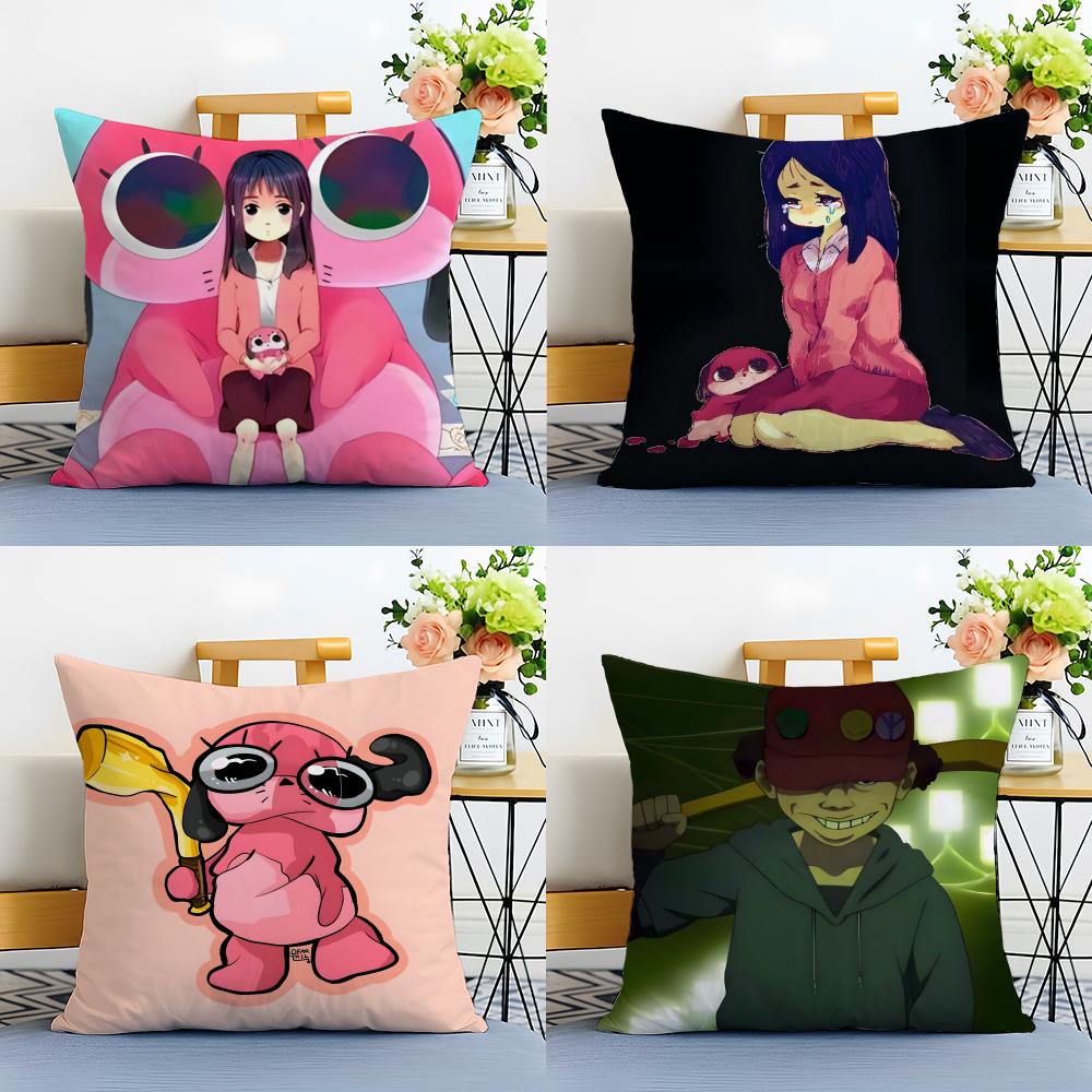 Dark Anime PParanoia Agent Cushion Cover Linen Pillowcase Soft  for Sofa Bed Home Room Decor