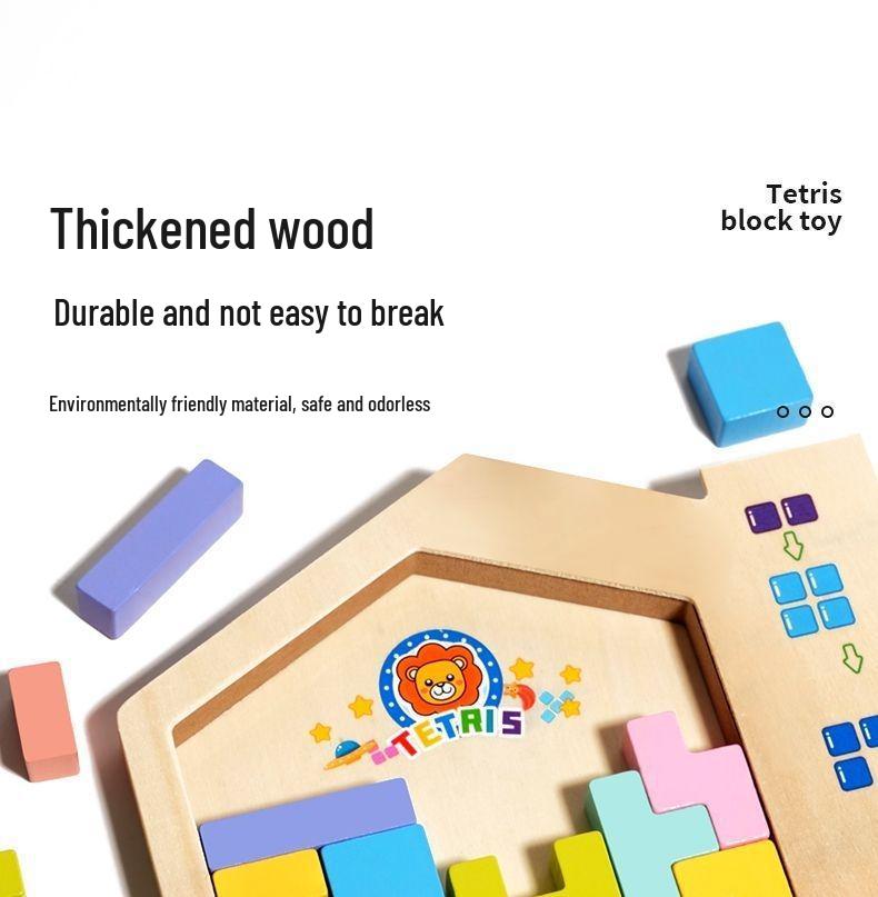 Tetris Blocks 3D Stereo Puzzle Toys for Kids, Ages 3-6 - Ideal Birthday Gift for Boys and Girls