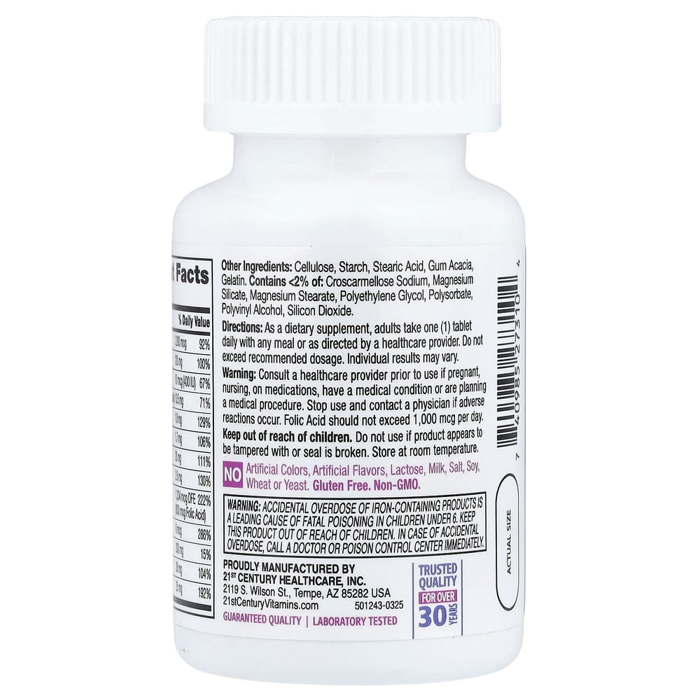 21st Century Sentry PreNatal with Folic Acid, 60 Tablets