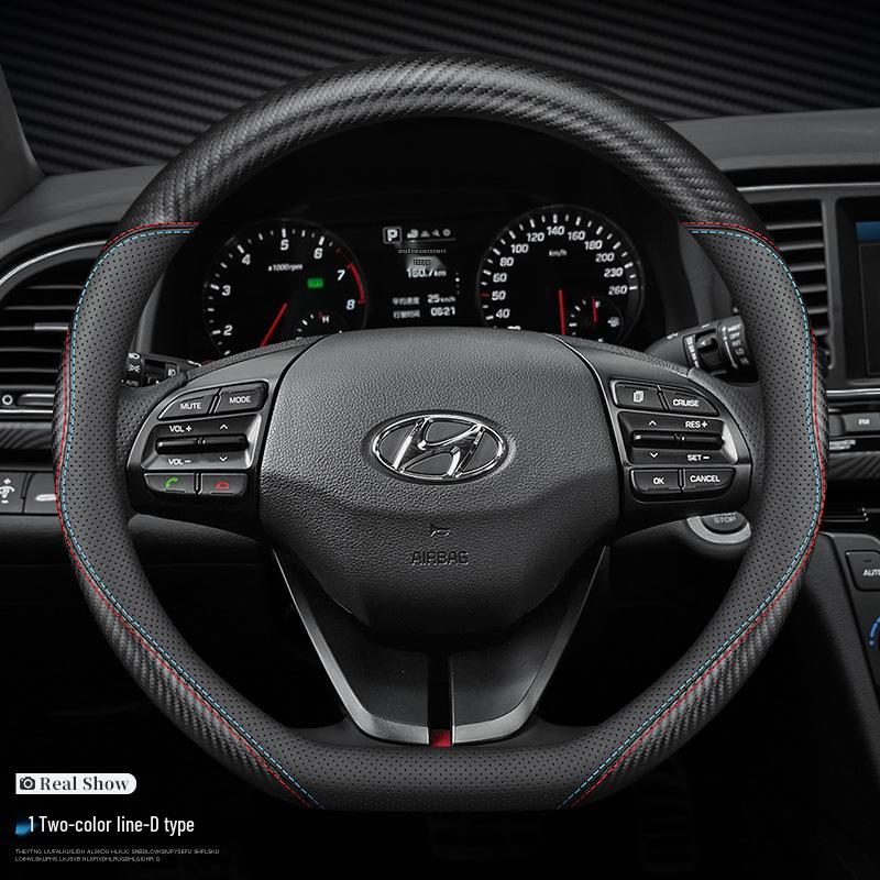 Hyundai Elantra, Sonata, ix25, Festa, Mingtu, ix35 Yue Dong Genuine Leather Steering Wheel Cover