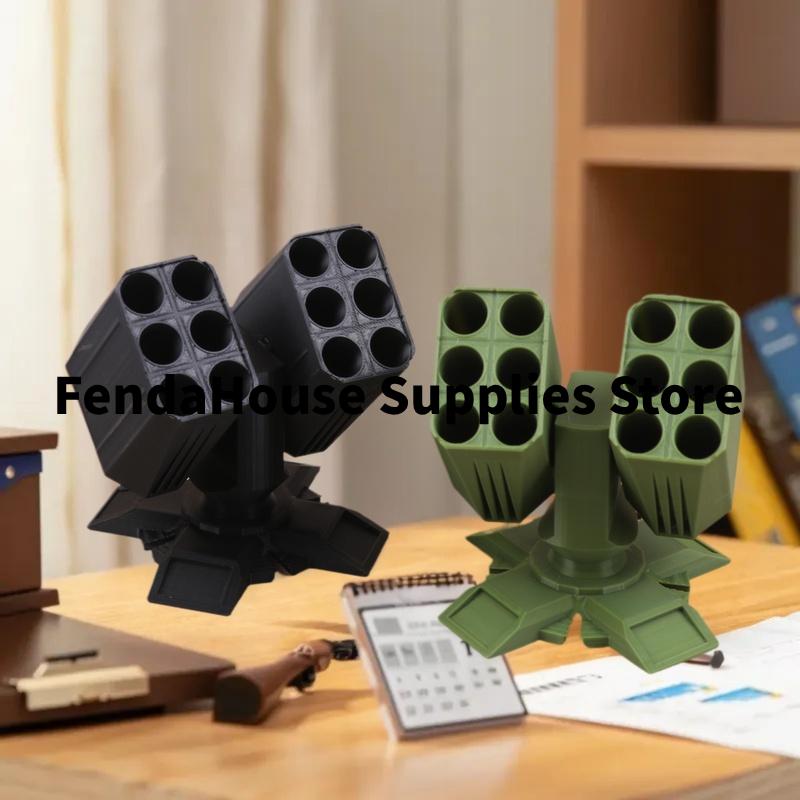 3D Tištěný Držák na Tužky ve Tvaru Rakety Kreativní Stojan na Tužky ve Tvaru Protiletadlové Rakety Stolní Organizér Dekorace Domácí Kanceláře