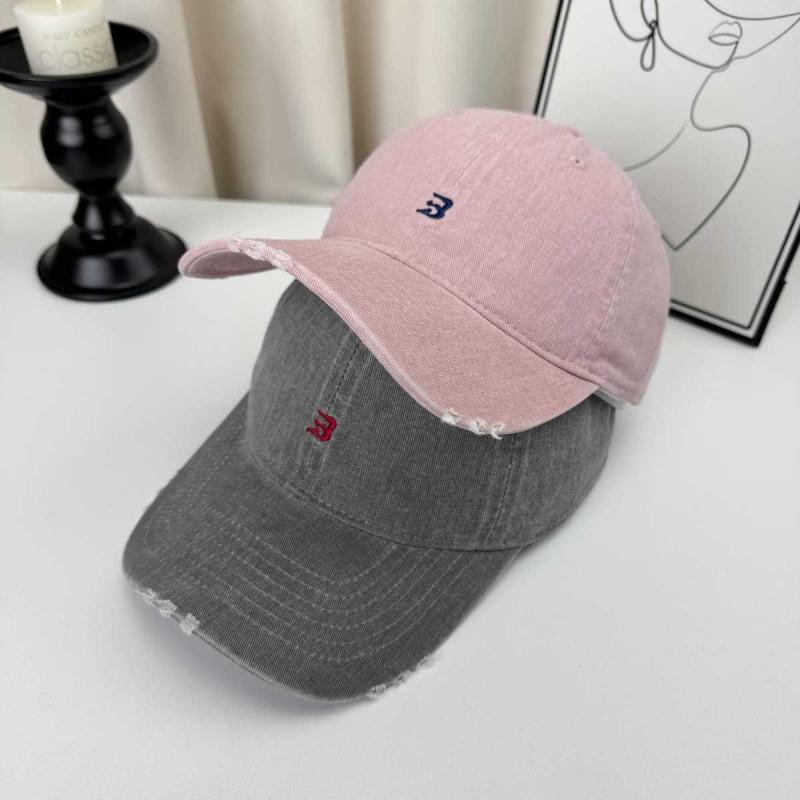 Versatile Ripped Baseball Cap Men's and Women's Embroidered Soft Top Breathable Outdoor Travel Sunscreen Shade Cap