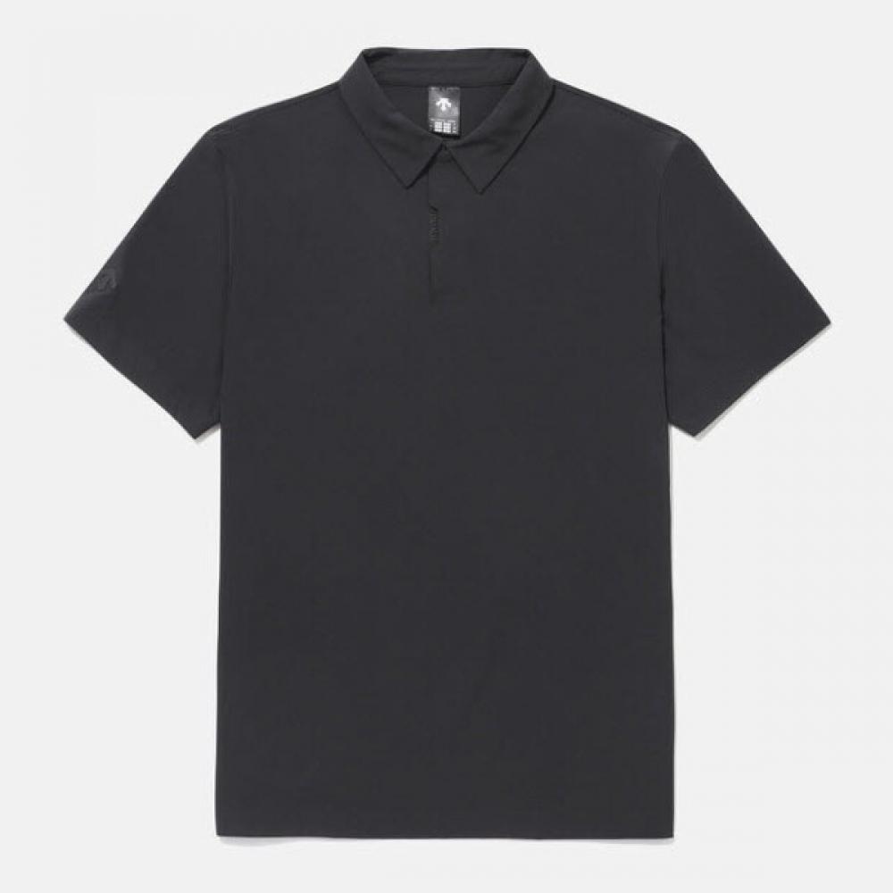 

DescenTe ShorT Sleeve Tee Cqk Sq221dps41 Blk Dualless Woven Polo T shirT Blac 100
