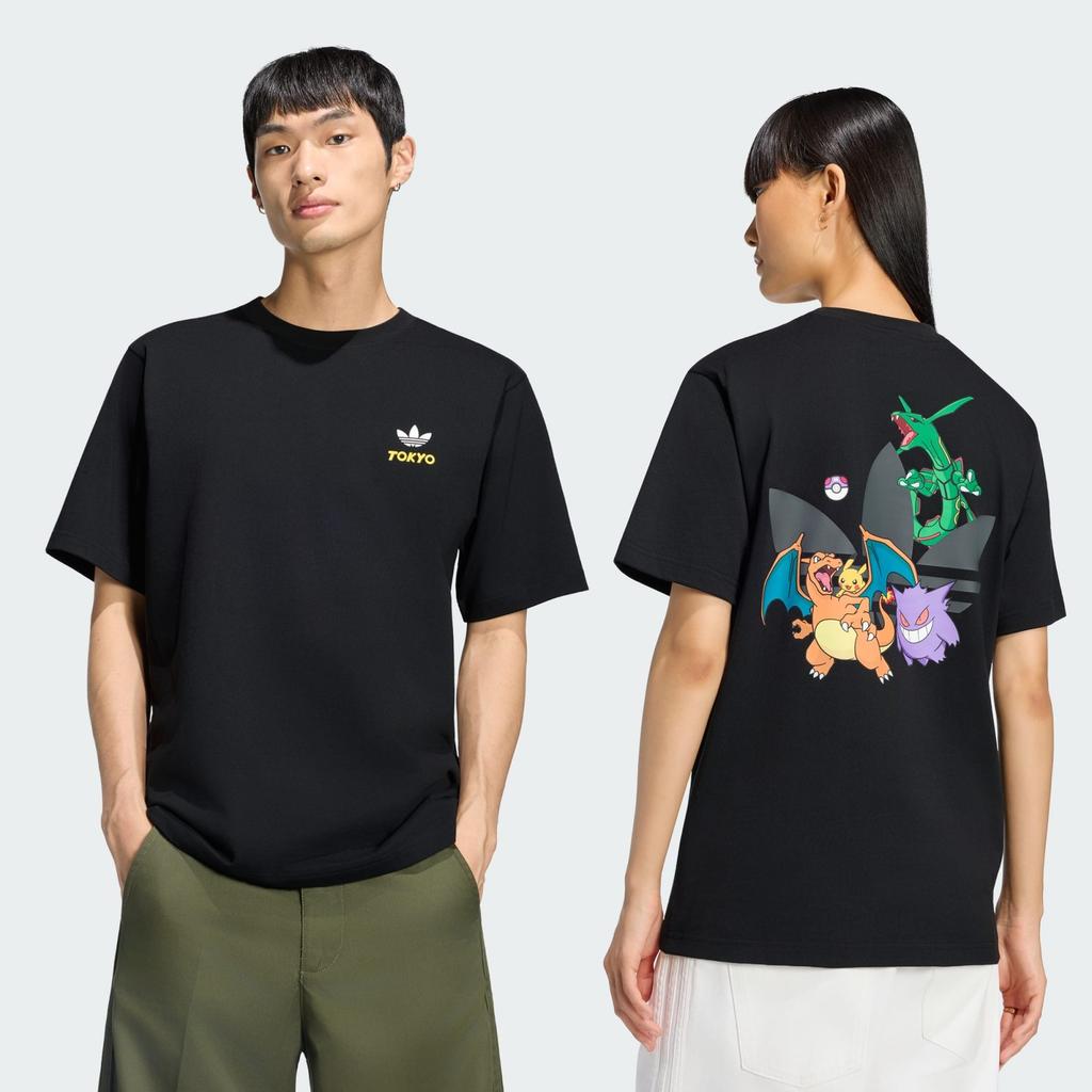 adidas Pokémon T-Shirt Tokyo 1 LK3880 Unisex Adults Black Japan Size