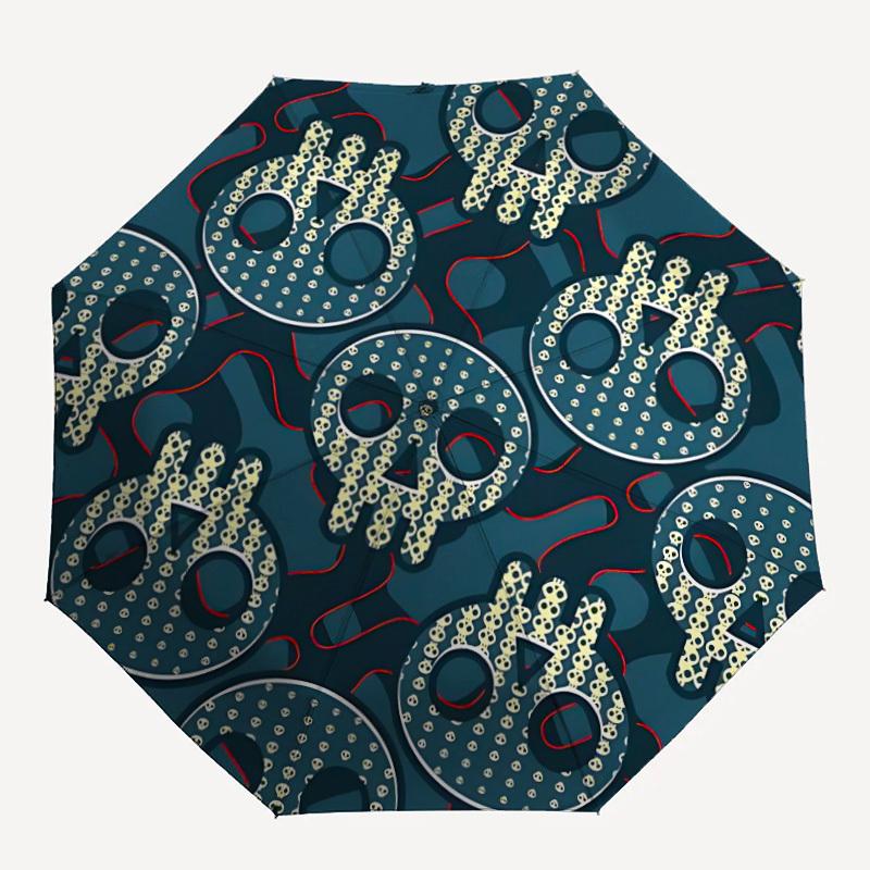 

1pc Skull Pattern Automatic Open/Close Umbrella Compact Folding Umbrella, All-Season Portable Umbrella for Women/Men F1124184