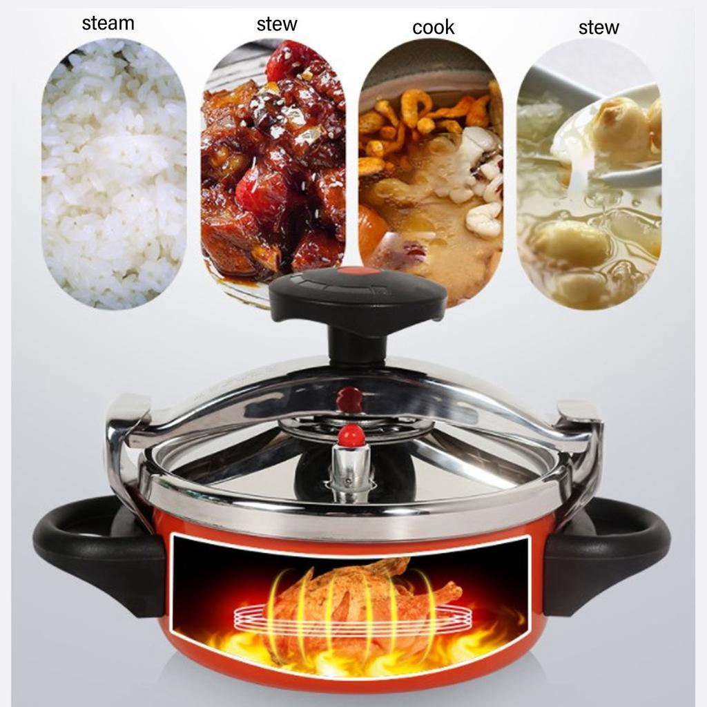 2L Stainless Steel Pressure Cooker  55KPA  Pressure Cooker Explosion  Frosted Knob Efficient for Gas Stoves
