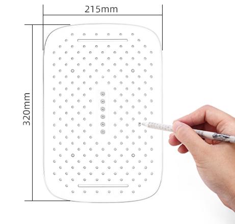 New Bathroom ABS Plastic Waterfall Top Ceiling Overhead Shower Head 3 Sprayers Rain Showerheads Rainfall Shower for Bathroom