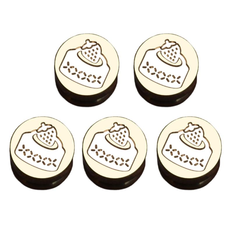 5 Pz Testa Timbro Sigillo a Tema Natalizio Testa Timbro Scrapbooking per Sigillo Busta Biglietto di Natale Inviti Abbellimento