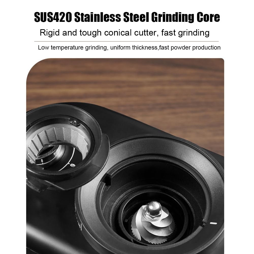 Hosioe Electric Burr Coffee Grinder, Adjustable Automatic Conical Burr Mill, Coffee Bean Grinder with 25 Grinding Settings, 2-12 Cup Capacity, French