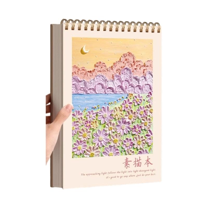 Drawing Pad Drawing Notebook 160gsm Paper Perfect For Mixed Media Sketching And Watercolor Painting Artist Grade