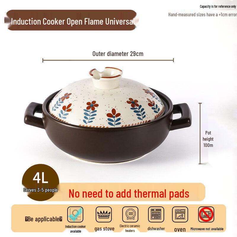 PuPan Ceramic Clay Casserole Pot