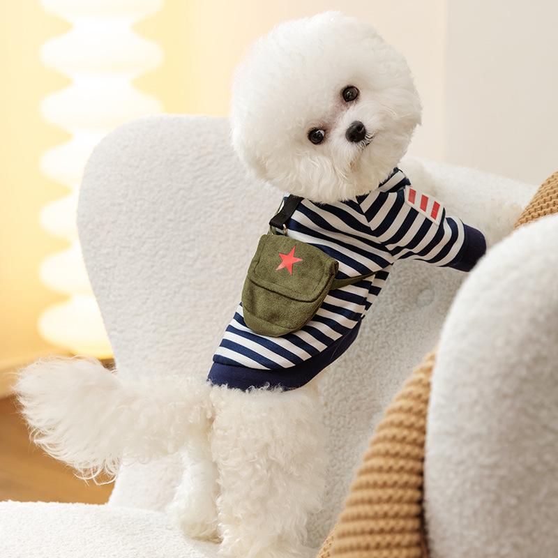 

Autumn and winter with satchel dog clothes small dog teddy bichon yorkshire warm tractable cat pet sweater XXL recommendations (15-10 kg)