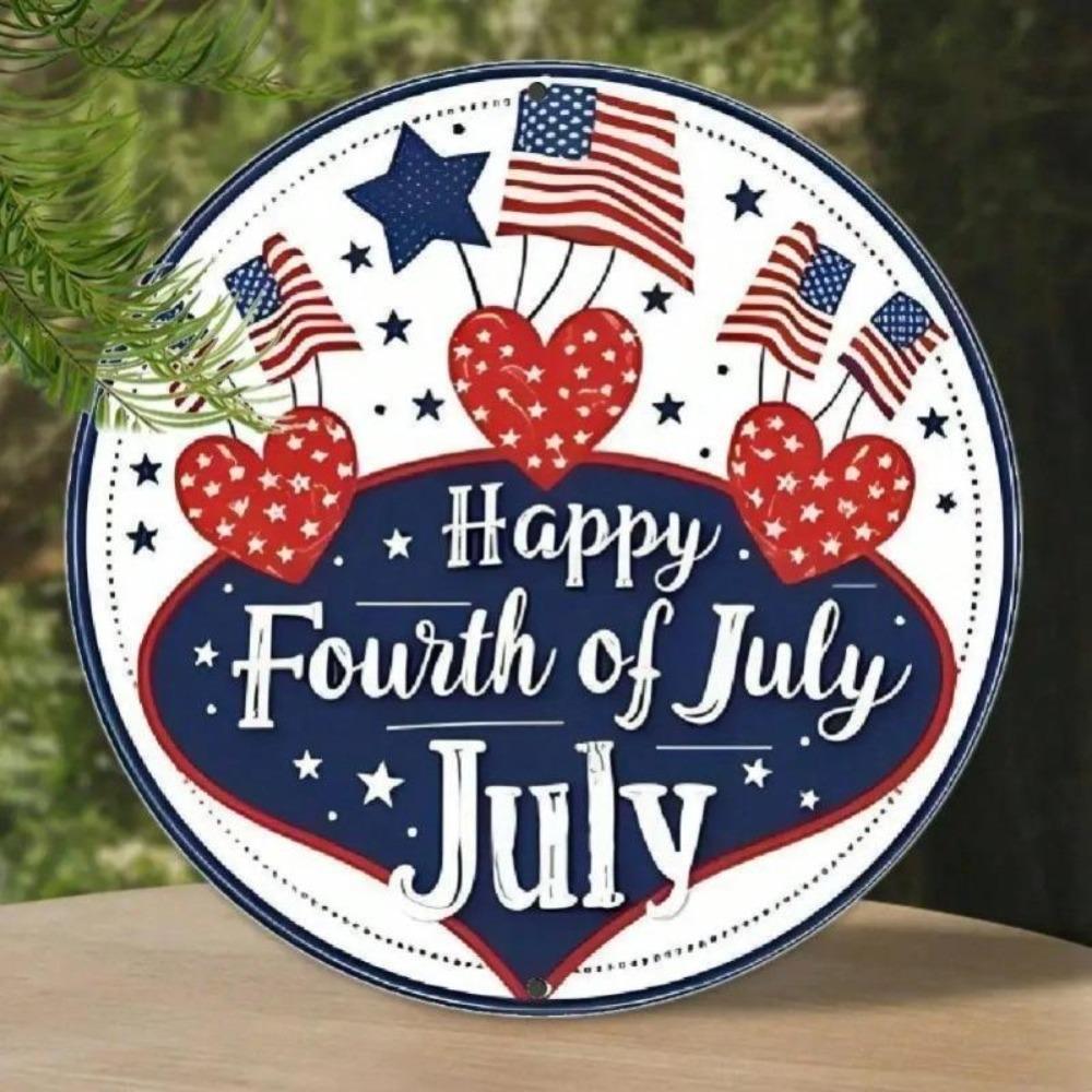 Fourth of July Patriotic Metal Wall Art Home Decor Outdoor Indoor American Flag Gift