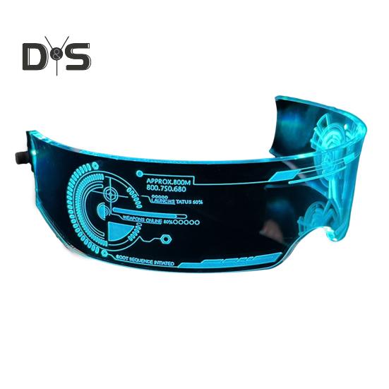 

Світлодіодні окуляри Rave, космічні сонцезахисні окуляри, миготливі 7 кольорів, зручні крої, надлегкі багатокольорові окуляри з підсвічуванням, окуляри A