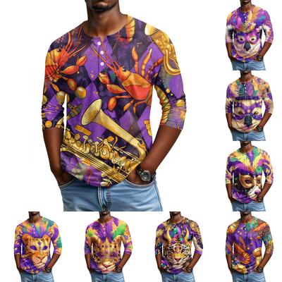 Men's Raglan Sleeve Three-quarter Sleeve Top