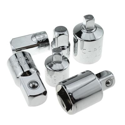 6pcs Socket Adapter & Reducer Set - 1/4" 3/8" 1/2" Chrome Vanadium Steel Ratchet/Socket Extension/Conversion Kit for Automotive