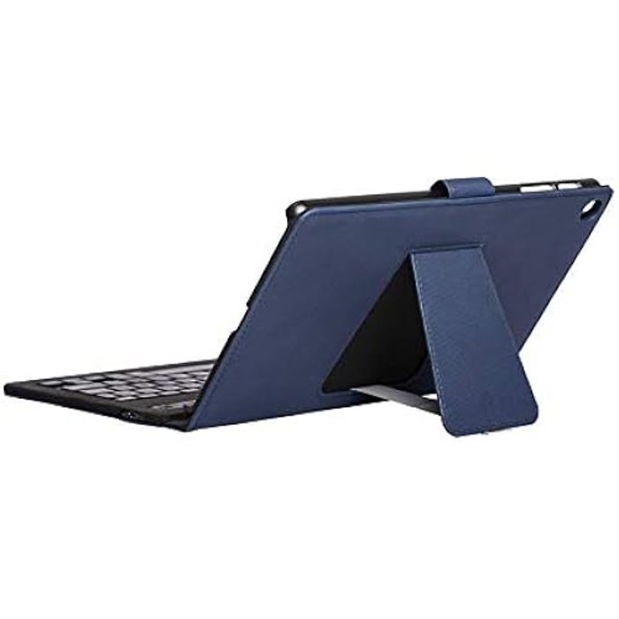 Coque avec clavier bluetooth - silverht - samsung tab a 2019 - 10,1 pouces - qwerty espagnol - support intégré