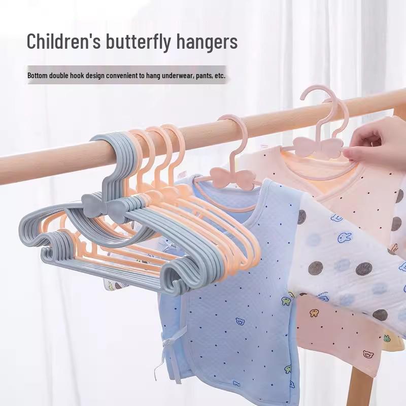 Non-Marking Plastic Baby Clothes Hangers - Multifunctional Drying Rack for Newborns and Kids