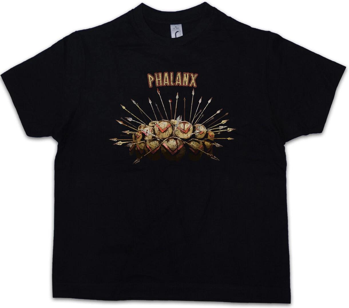 PHALANX Kids Boys T-Shirt Hoplite Sparta Spartans Shield Spear Leonidas 300- 120