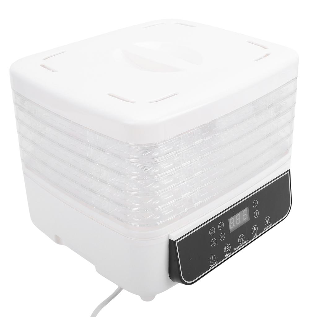 Food Dehydrator 160W Touch Control Adjustable Temperature Timer 6 Tray Electric Food Dryer Machine for Meat Fruit