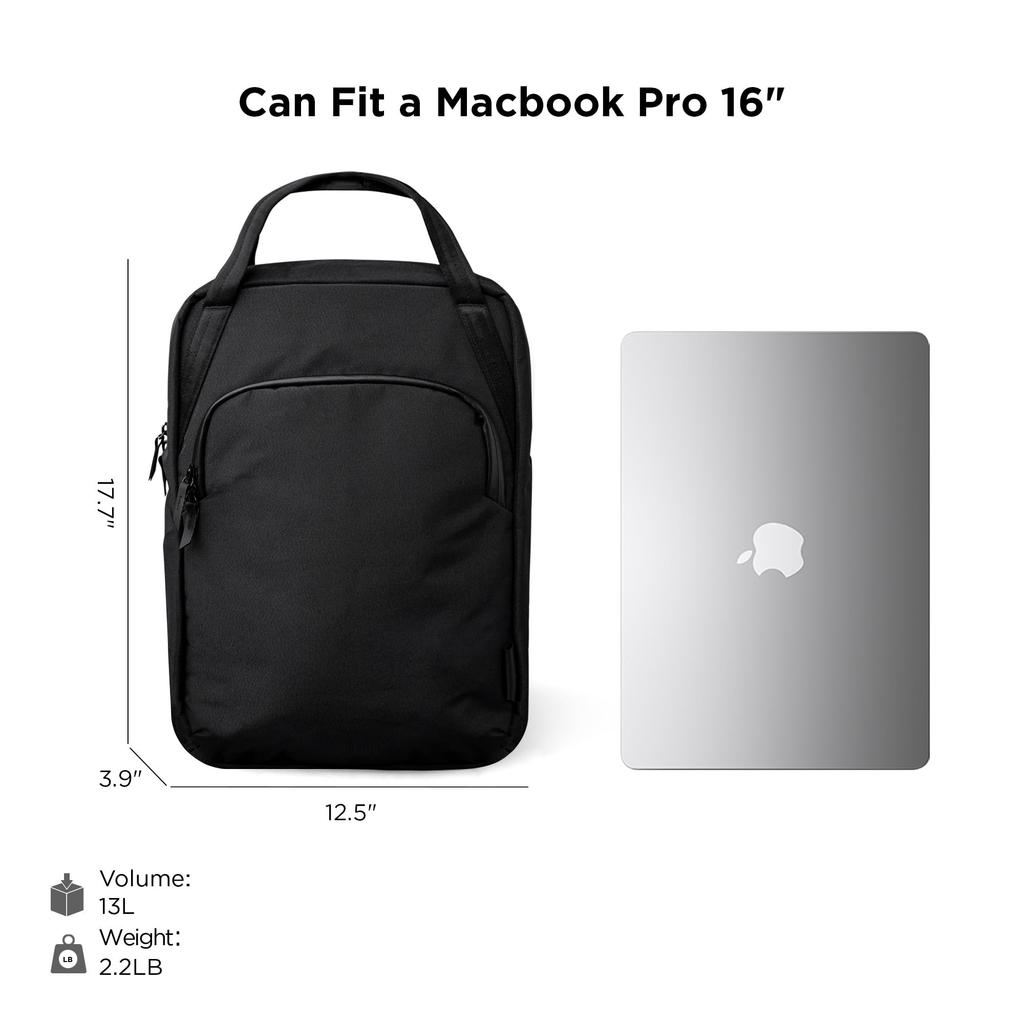 ALPAKA BRAVO TOTEPACK Perfect for and One Size Fits All Backpack/Tote Bag, Commuting, Travel, Business, 2-Way (Black),