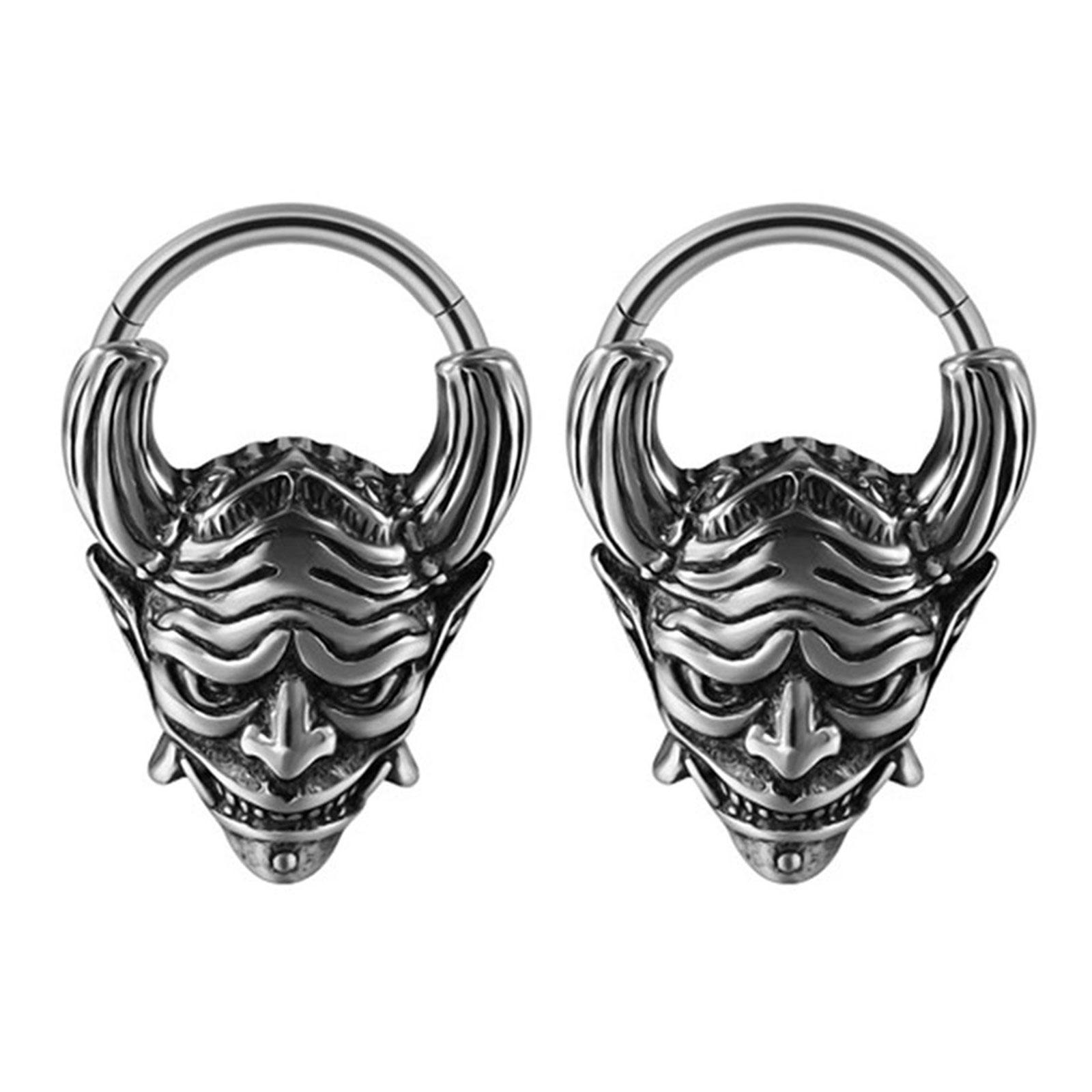 

Набор из 2 колец для носа с изображением животных, кольца для носа, серьги для носа из нержавеющей стали, модные украшения для ушей на любой случай 6